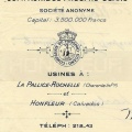 Entête de la Cie du Phospho Guano Engrais (Paris, La Rochelle (usine La Pallice),  et Honfleur en 1911.jpg